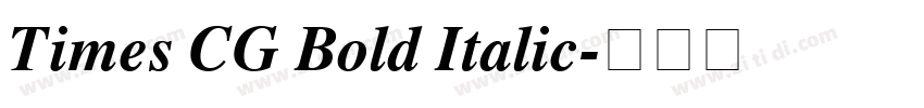 Times CG Bold Italic字体转换